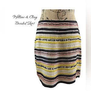 Willow & Clay Beaded Mini Skirt